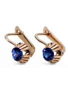 Cercei Safir Original vintage din aur roz de 14k Vintage Craft  vec027r